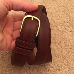 Vintage Coach Burgundy Leather Men's Belt